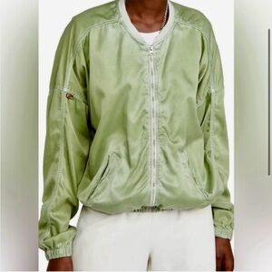 Free City Satin/Glass Blue Parachute Bomber Jacket